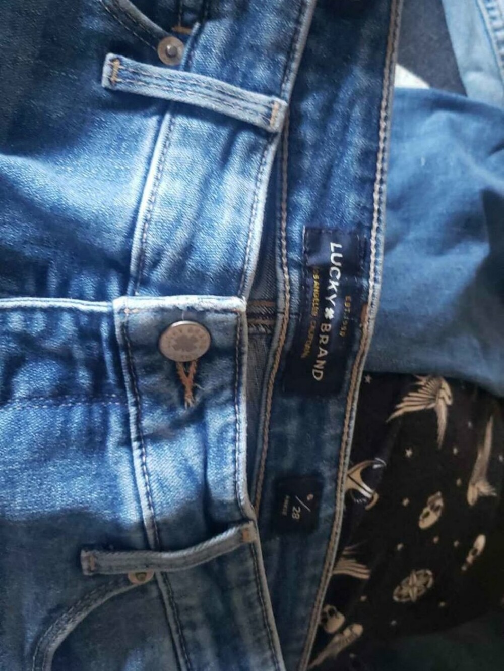 Lucky Brand Slim Women's Jeans in Distressed Blue Wash